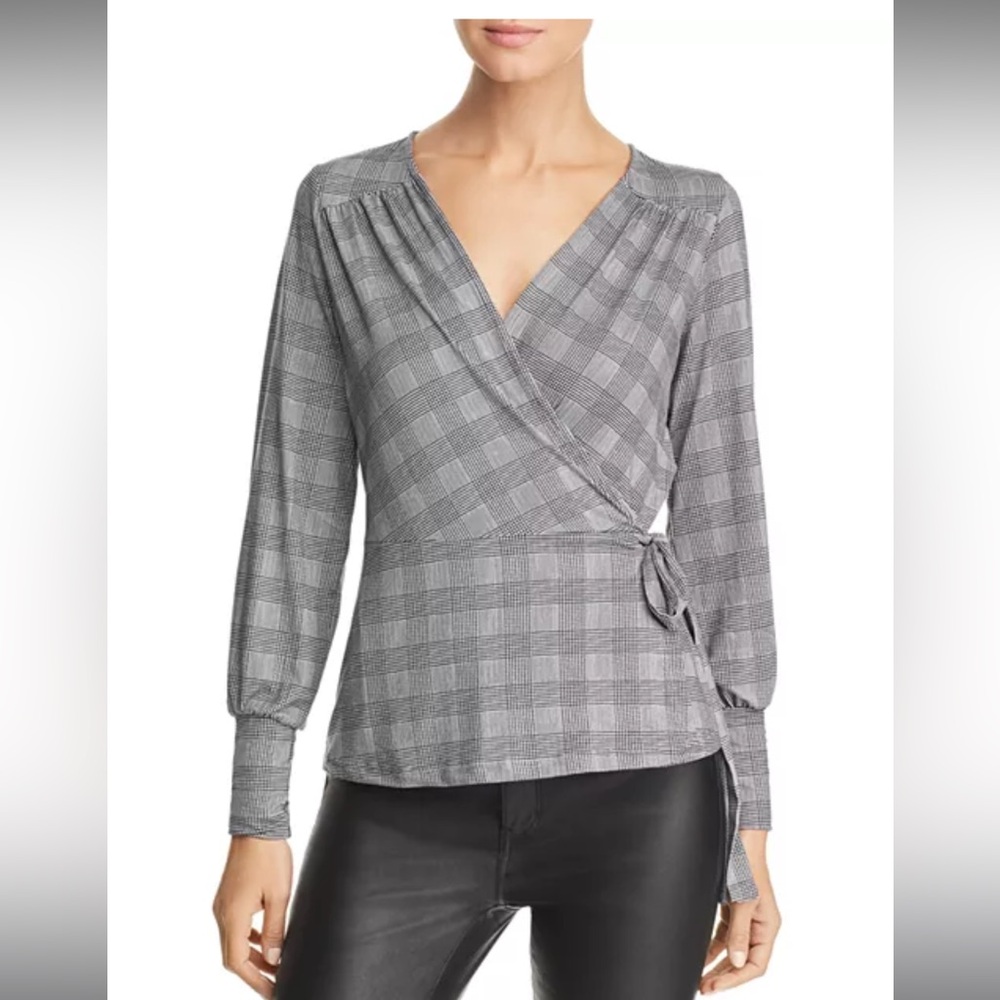 Vero Moda Tirsa Plaid Wrap Top